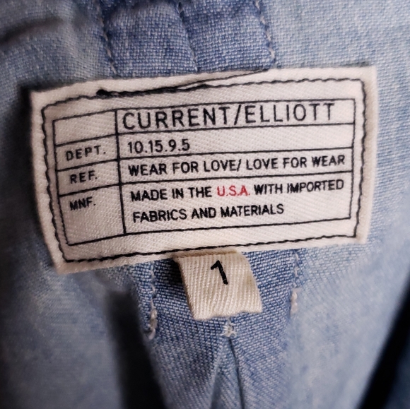 CURRENT ELLIOTT Denim Light wash Romper   G - Picture 10 of 11